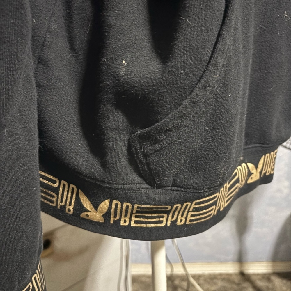 Men’s Playboy Pursue Your Dream Black Gold Logo Hoodie XL Streetwear - Picture 7 of 12